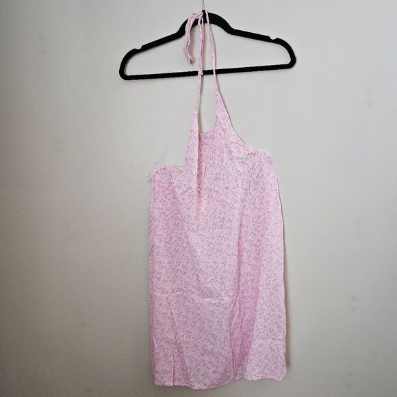 Abound Dress Halter Tie Pink Floral Print Mini Casual Summer Vacation Cute - Picture 1 of 10
